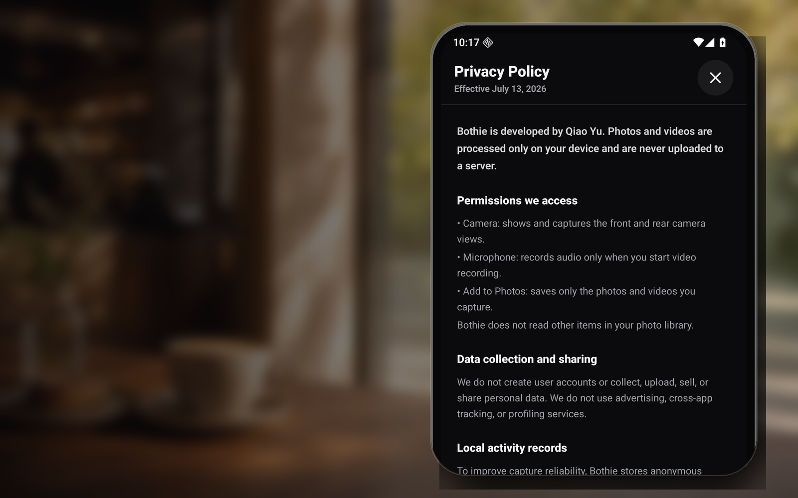 What Makes a Camera App Privacy-First?
